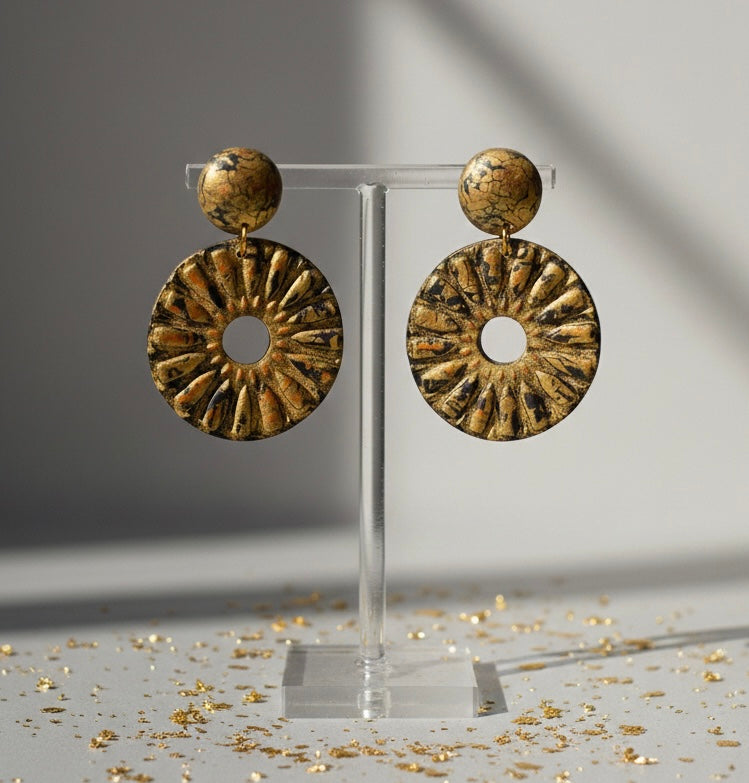 #ZELLIGE DORÉ ORANGE MARRON