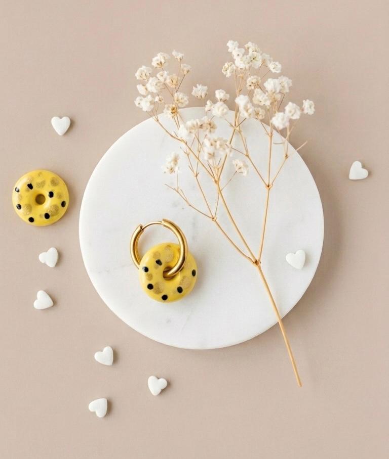KIT CRÉOLE INTERCHANGEABLE - L'ESSENTIEL RONDE JAUNE
