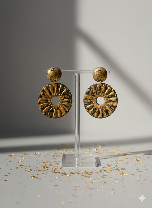 #ZELLIGE DORÉ ORANGE MARRON