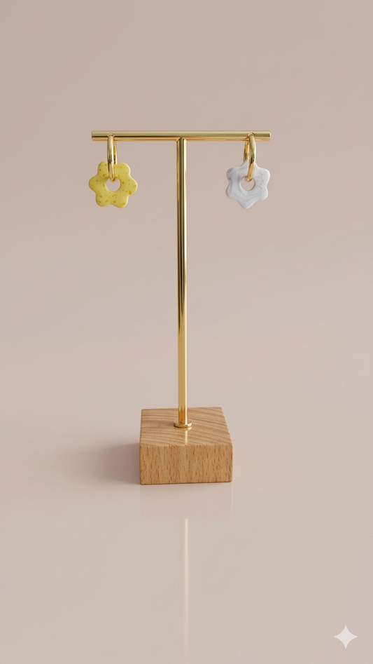 CRÉOLE INTERCHANGEABLE BICOLORE JAUNE BLANC